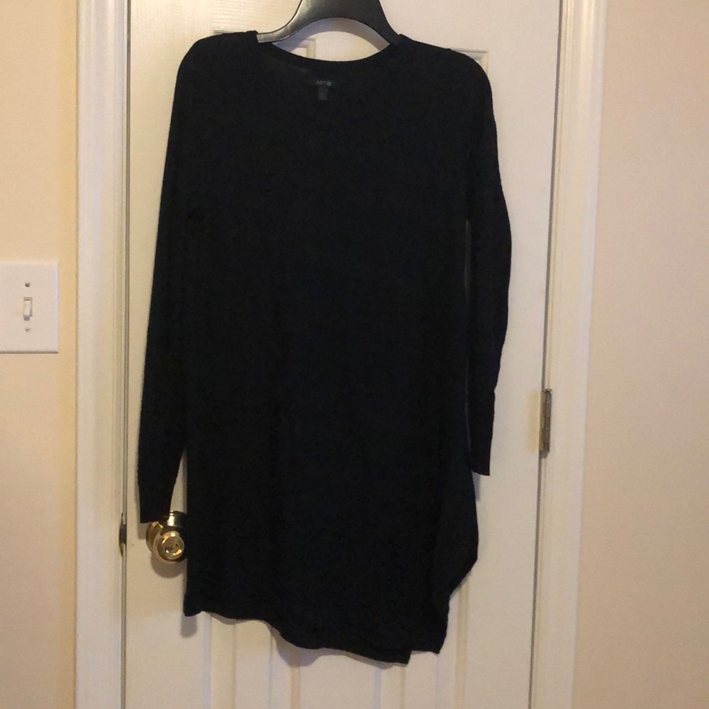 Black asymmetrical sweater